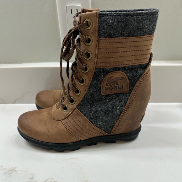 Sorel Women's Lexie Wedge Pieced Boots in tobacco Size 8 Ankle Waterproof - Picture 4 of 7